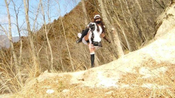 Cute Maid Perverted Transgender Ejaculating & Peeing In The Depths Of A Decaying Mountain - hotmovs.com - Japan on ashemalesex.com