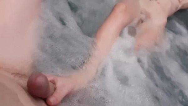 Ftm Emo Twink Gives Femboy Footjob In Public Hot Tub - hotmovs.com on ashemalesex.com