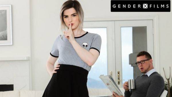 GenderXFilms - Horny Trans Stepdaughter Fucks Stepdads HUGE Cock - pornhub.com on ashemalesex.com